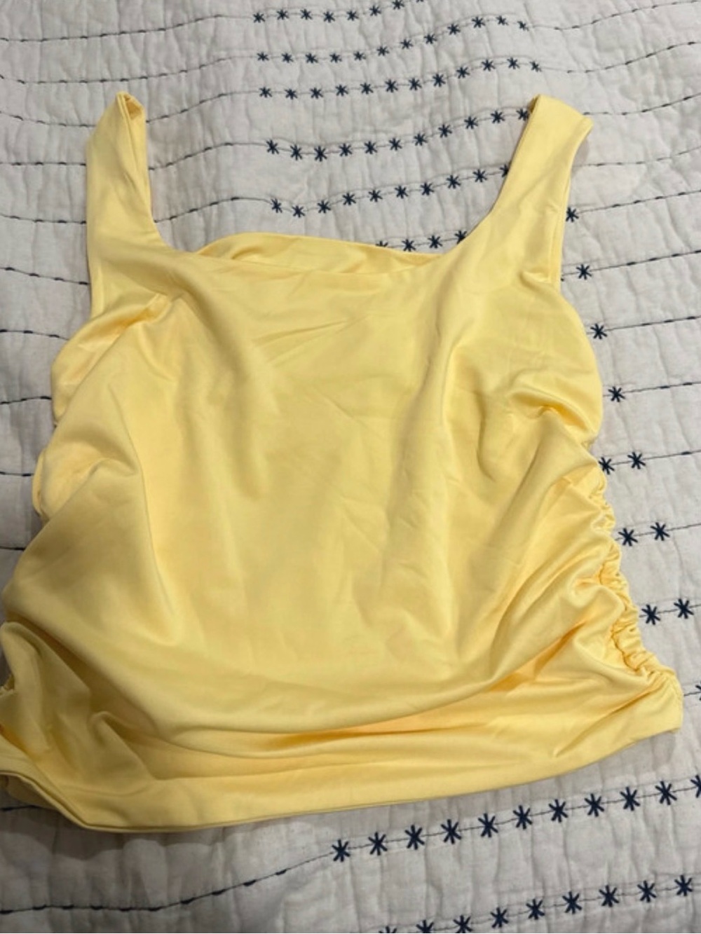 SHEIN Pale Yellow Scoop Neck Tank Top